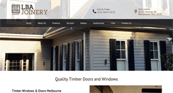 Desktop Screenshot of lbajoinery.com.au