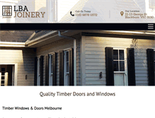 Tablet Screenshot of lbajoinery.com.au